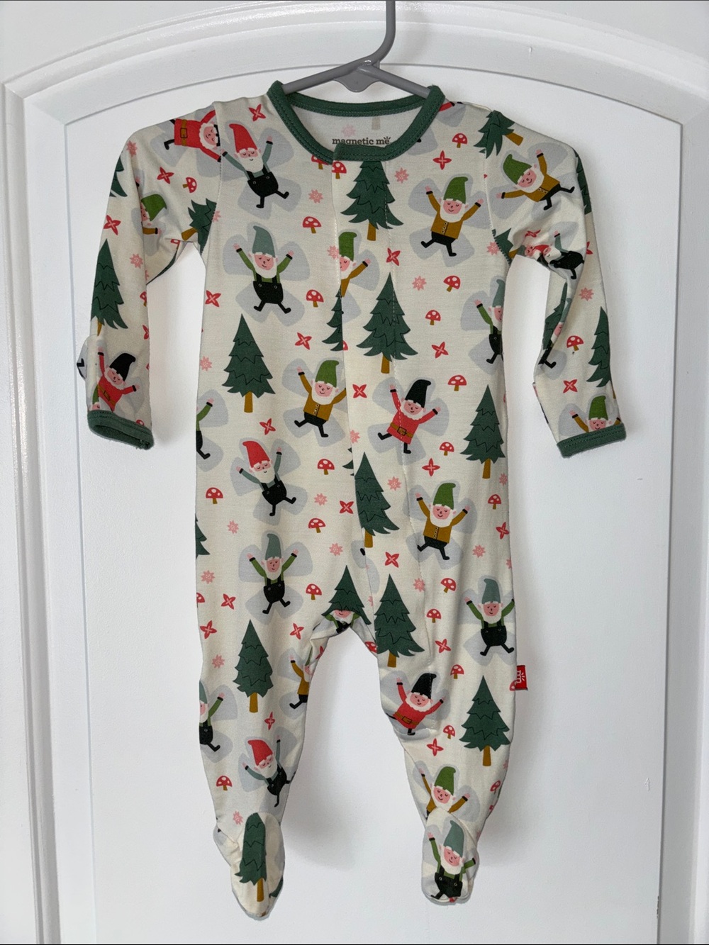 Magnetic Me elf gnome footie footed romper one piece 0-3 months modal